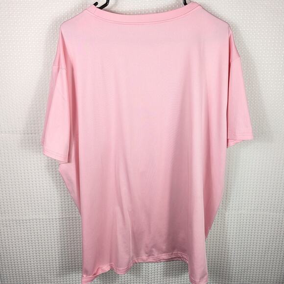 Shein 3XL Pink Graphic T-Shirt Balaclava Woman Money Oversized Glam Streetwear - Picture 4 of 4